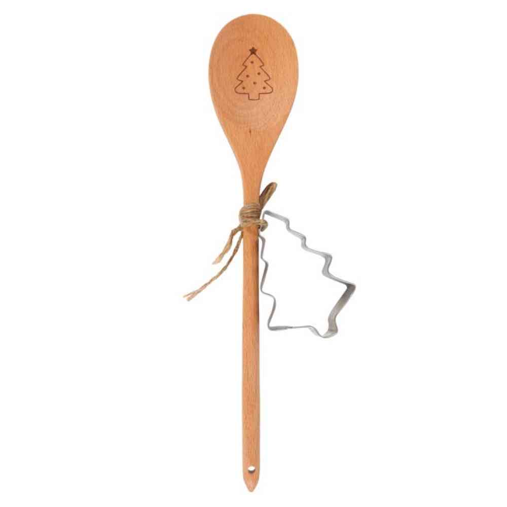 Something Different - Christmas Tree Baking Set Holzlöffel - Mehrfarben